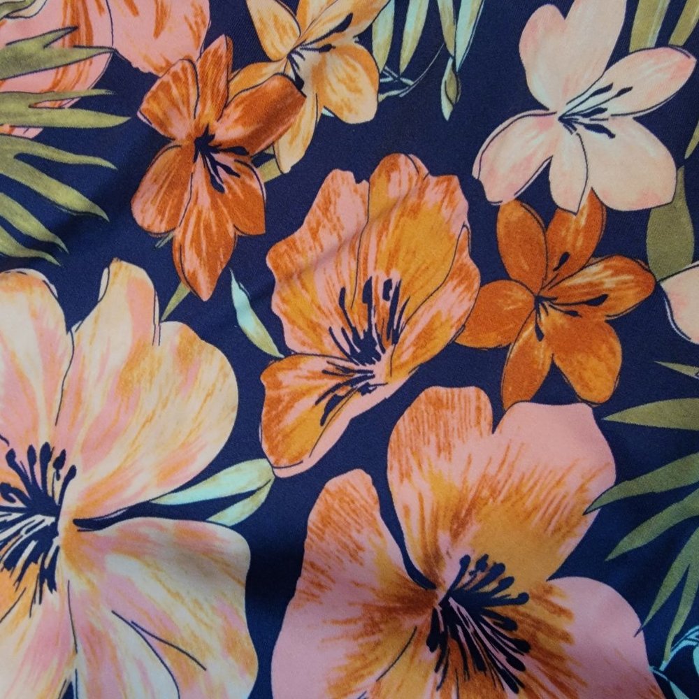 Heat Tiki Beach Tropical Floral One Piece Retro Style Swim Suit - Picture 2 of 11